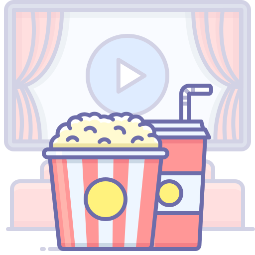 Kinoabend mit Popcorn und Getränk